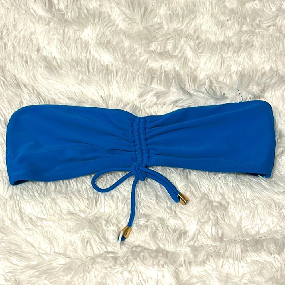Tempt Me Blue Bandeau Swim Top - S/M